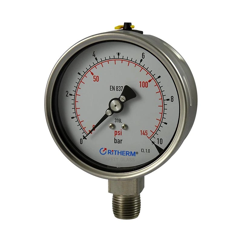 Laserhitsattu ruostumattomasta teräksestä valmistettu painemittari